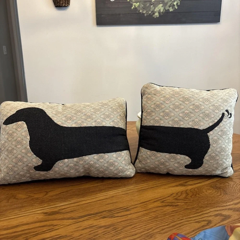 Dog Pillows 2 Dachshund Decorative Pillows Fun Weiner Dogs